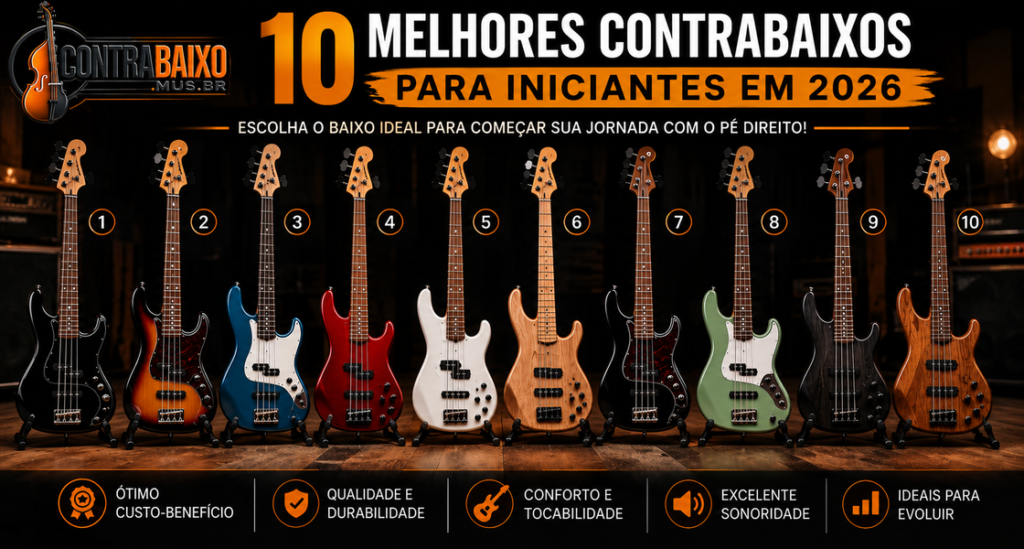 Os 10 melhores contrabaixos para iniciantes